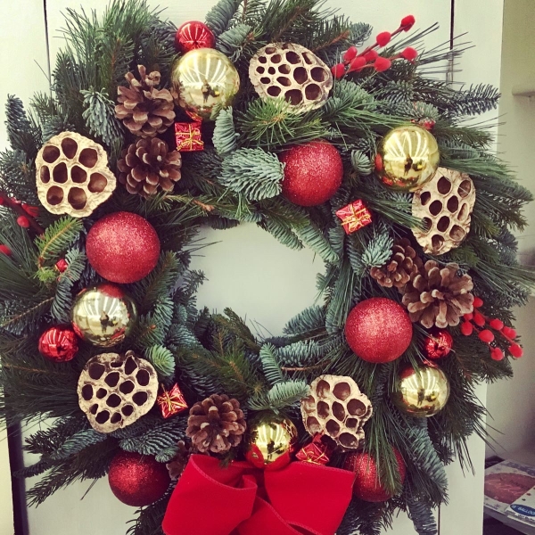 Traditional Christmas wreath